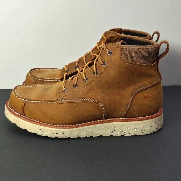 Irish Setter Mens Moc Toe Boot 9.5 Brown Setter Fifty Leather Work Wedge 3918 - Picture 3 of 12